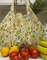 Wrapables Medium Foldable Tote Nylon Reusable Grocery Bags, Lemons